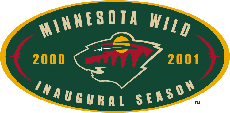 Minnesota Wild 2001 Anniversary Logo iron on heat transfer